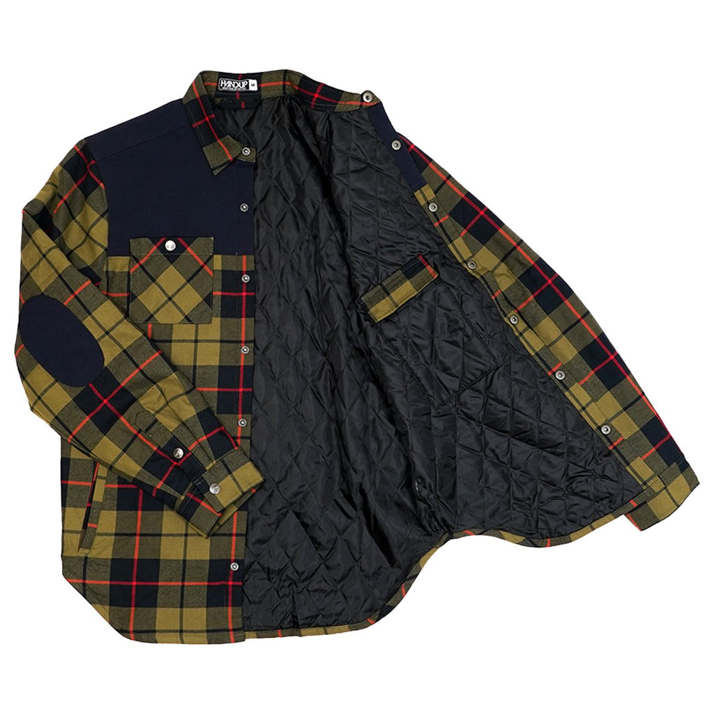 Quilted Shacket - Olive Flannel - UrbanCycling.com