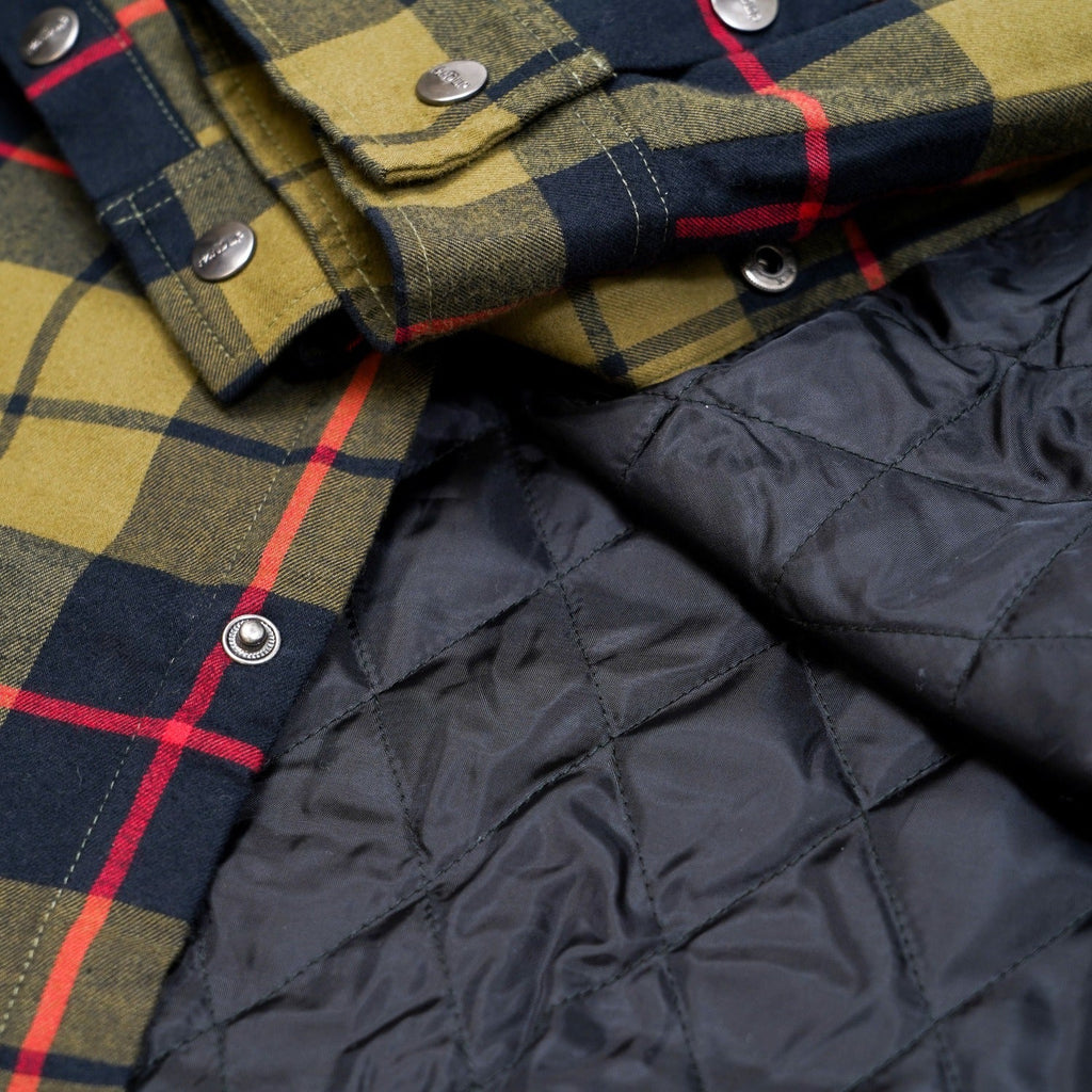 Quilted Shacket - Olive Flannel - UrbanCycling.com