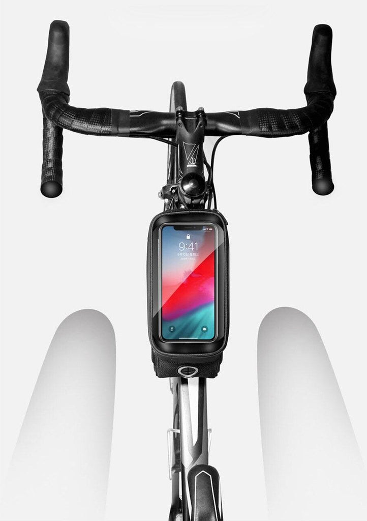 Rainproof Bicycle Bag Frame Front Top Tube Cycling Bag Reflective 6.5in Phone Case Touchscreen Bag Bike Accessories Bike Phone Bag Bicycle Bag Front Frame Pouch Top Tube Pouch Waterproof Bike Holder Accessories Bag Mount Handlebar Cell Phone - UrbanCycling.com