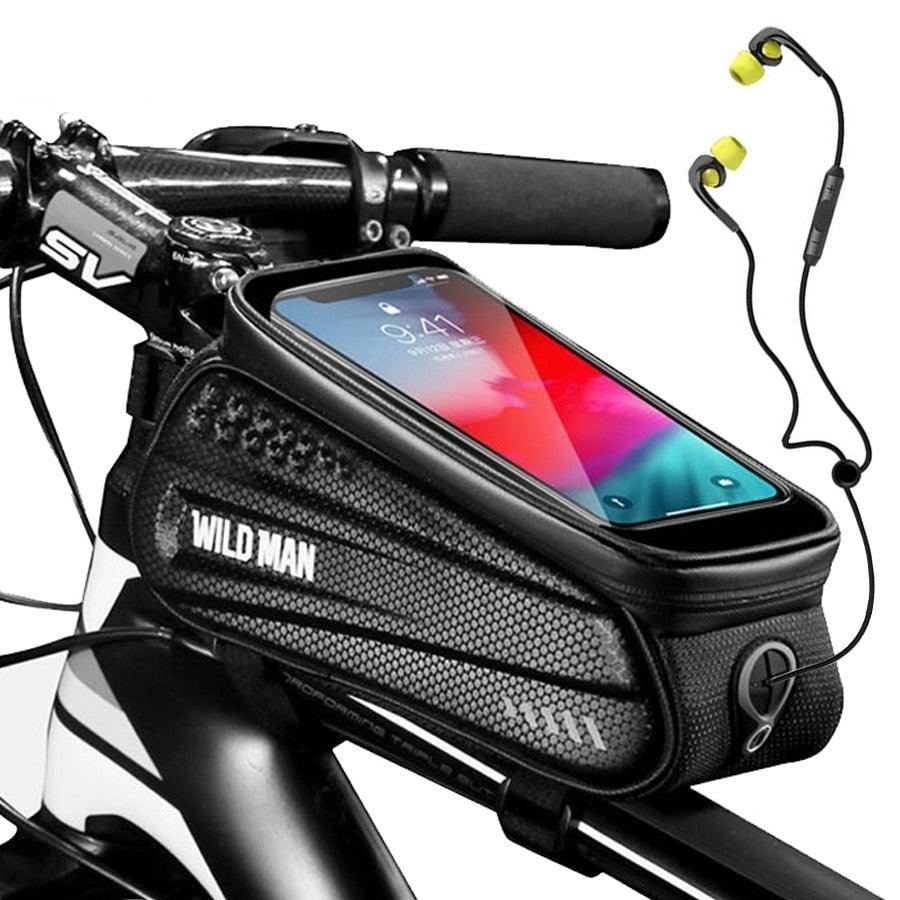 Rainproof Bicycle Bag Frame Front Top Tube Cycling Bag Reflective 6.5in Phone Case Touchscreen Bag Bike Accessories Bike Phone Bag Bicycle Bag Front Frame Pouch Top Tube Pouch Waterproof Bike Holder Accessories Bag Mount Handlebar Cell Phone - UrbanCycling.com