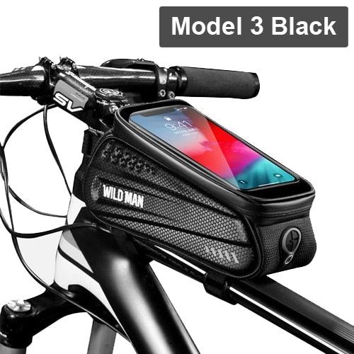 Rainproof Bicycle Bag Frame Front Top Tube Cycling Bag Reflective 6.5in Phone Case Touchscreen Bag Bike Accessories Bike Phone Bag Bicycle Bag Front Frame Pouch Top Tube Pouch Waterproof Bike Holder Accessories Bag Mount Handlebar Cell Phone - UrbanCycling.com