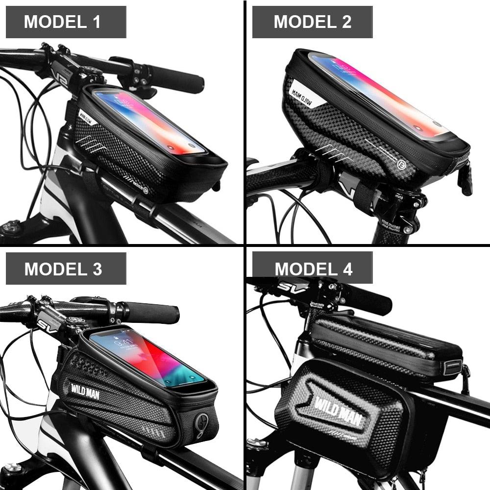Rainproof Bicycle Bag Frame Front Top Tube Cycling Bag Reflective 6.5in Phone Case Touchscreen Bag Bike Accessories Bike Phone Bag Bicycle Bag Front Frame Pouch Top Tube Pouch Waterproof Bike Holder Accessories Bag Mount Handlebar Cell Phone - UrbanCycling.com