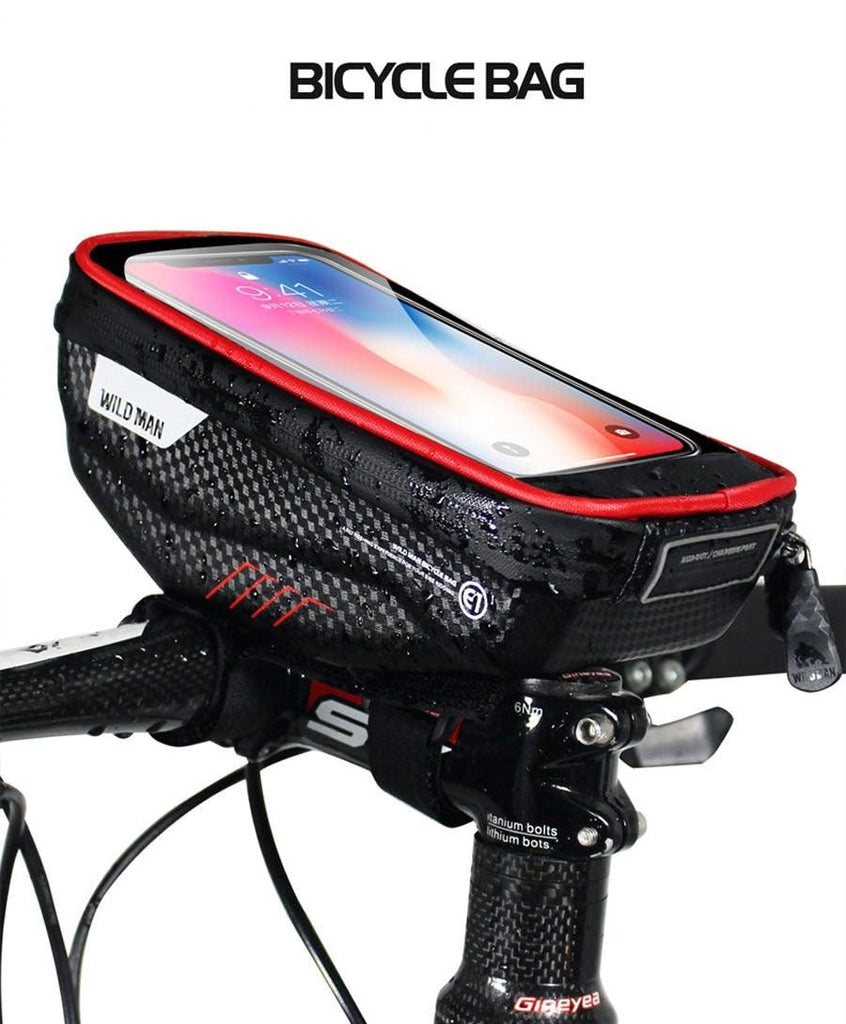 Rainproof Bicycle Bag Frame Front Top Tube Cycling Bag Reflective 6.5in Phone Case Touchscreen Bag Bike Accessories Bike Phone Bag Bicycle Bag Front Frame Pouch Top Tube Pouch Waterproof Bike Holder Accessories Bag Mount Handlebar Cell Phone - UrbanCycling.com