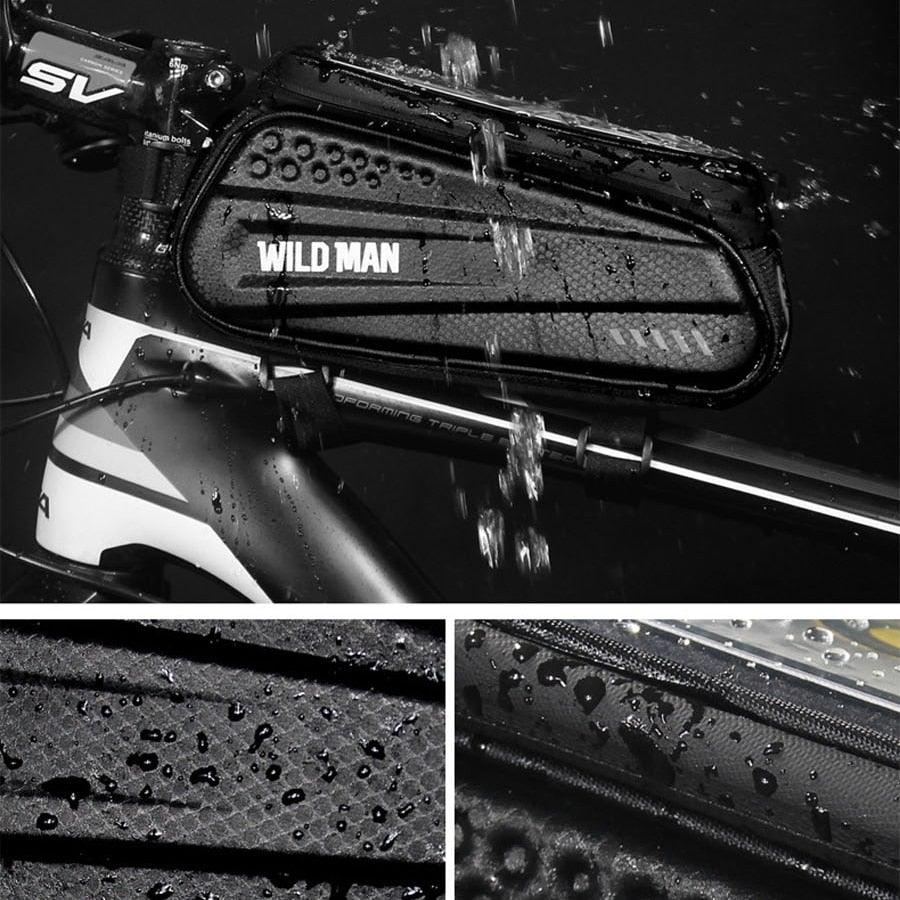 Rainproof Bicycle Bag Frame Front Top Tube Cycling Bag Reflective 6.5in Phone Case Touchscreen Bag Bike Accessories Bike Phone Bag Bicycle Bag Front Frame Pouch Top Tube Pouch Waterproof Bike Holder Accessories Bag Mount Handlebar Cell Phone - UrbanCycling.com