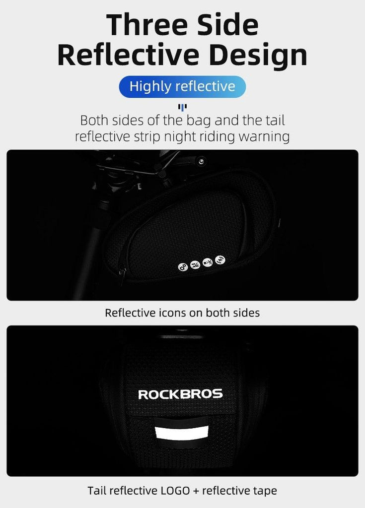 Rainproof Bicycle Bag Shock Proof Bike Bag For Reflective Large Capacity Seat Bike Bag Accessories Bag Seat Bag Bike Bag Under Seat Bicycle Bag Cycling Accessories Storage Pouch Bike For Mountain Road Bike - UrbanCycling.com