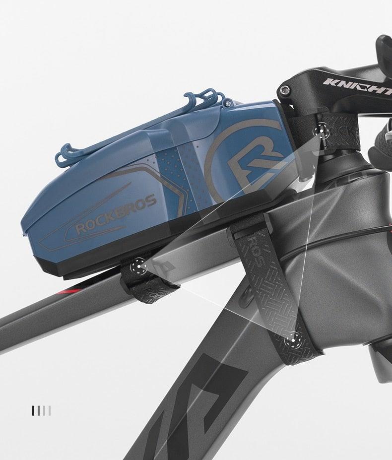 Rainproof Bike Bag For 4 - 6.5' Front Phone Bag Special PC Hard Shell With Free Rain Cover Motorcycle Bike Accessories Bike Phone Bag Bike Pouch Top Tube Bag Bicycle Front Frame Bag Waterproof Bike Accessories Bag Phone Holder Compatible With Smartphones - UrbanCycling.com