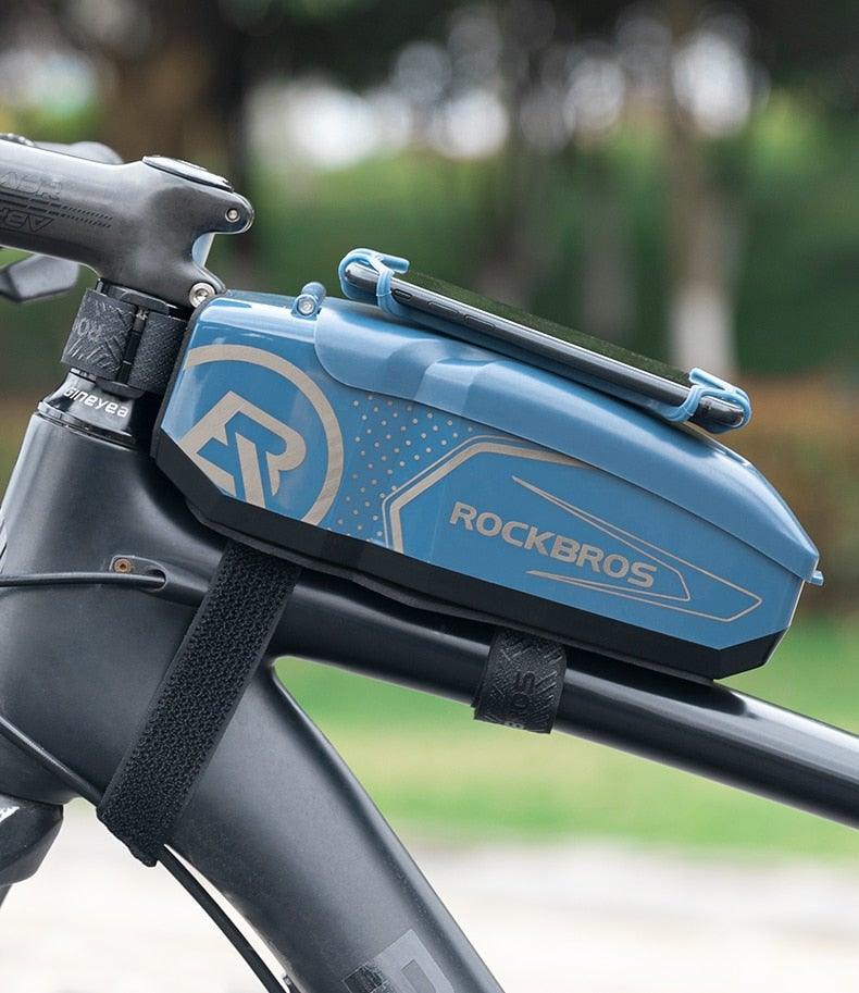 Rainproof Bike Bag For 4 - 6.5' Front Phone Bag Special PC Hard Shell With Free Rain Cover Motorcycle Bike Accessories Bike Phone Bag Bike Pouch Top Tube Bag Bicycle Front Frame Bag Waterproof Bike Accessories Bag Phone Holder Compatible With Smartphones - UrbanCycling.com