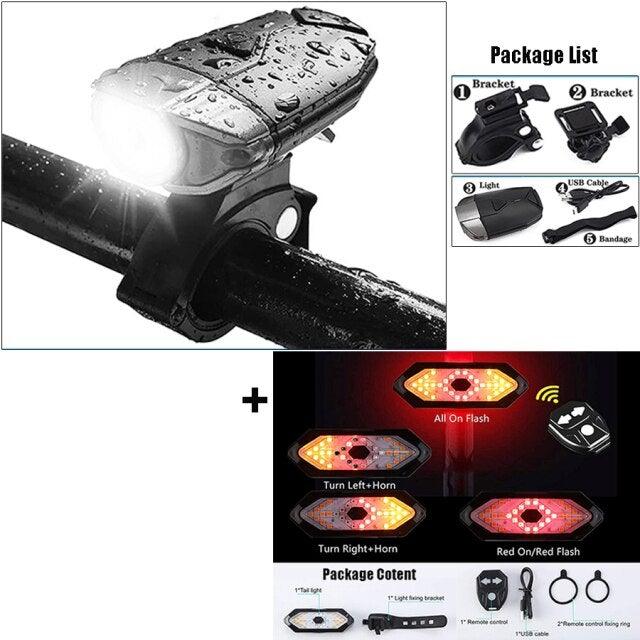 Rear Lamp Smart Bike Wireless Remote Turn Signal Lights Bicycle LED Taillight Personal Bicycle LED Rechargeable USB Bicycle Tail Light Wireless Remote Control Back Bike Light For Night Riding Safety Warning Cycling Lights - UrbanCycling.com