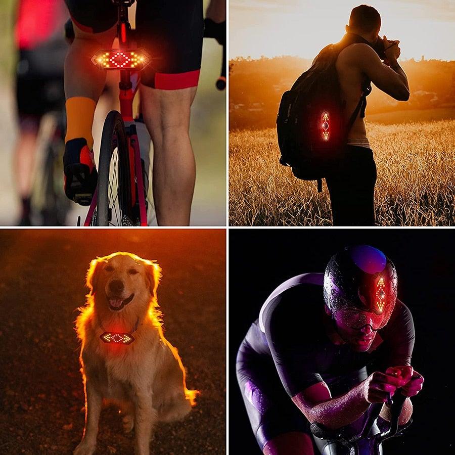 Rear Lamp Smart Bike Wireless Remote Turn Signal Lights Bicycle LED Taillight Personal Bicycle LED Rechargeable USB Bicycle Tail Light Wireless Remote Control Back Bike Light For Night Riding Safety Warning Cycling Lights - UrbanCycling.com