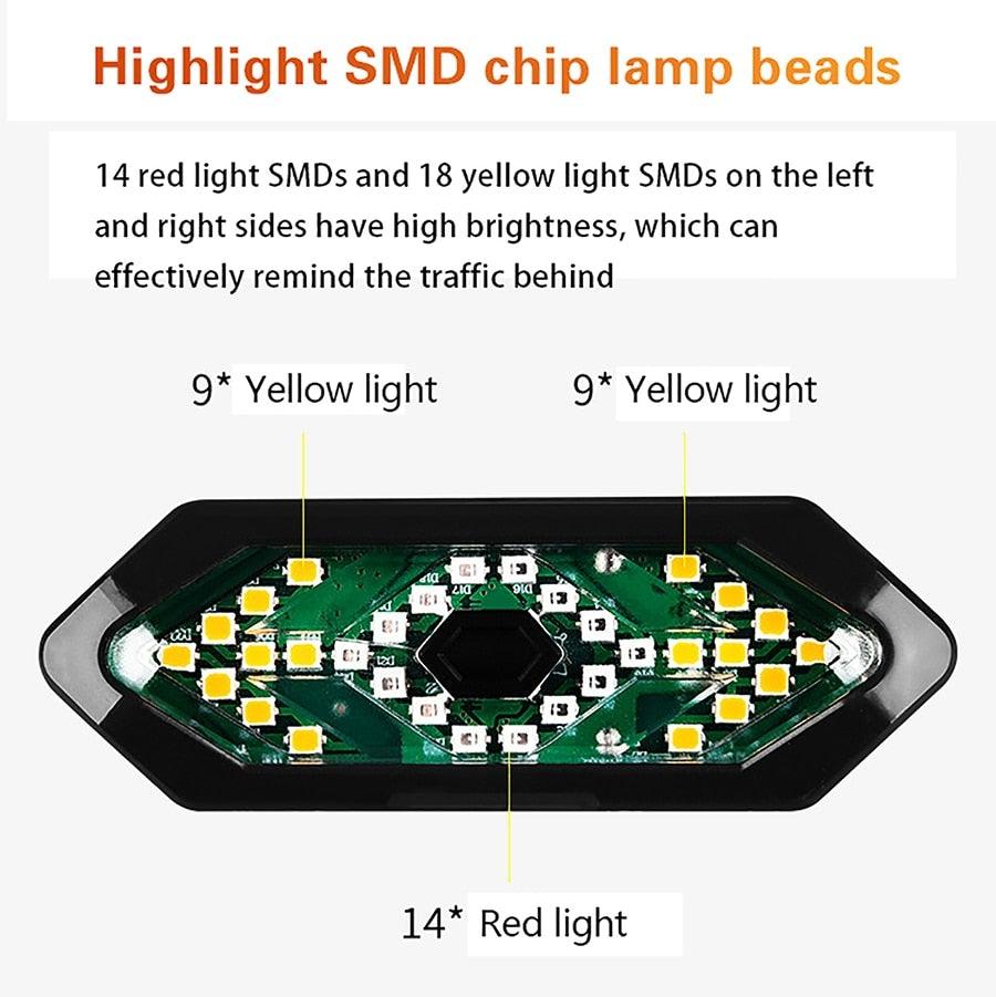 Rear Lamp Smart Bike Wireless Remote Turn Signal Lights Bicycle LED Taillight Personal Bicycle LED Rechargeable USB Bicycle Tail Light Wireless Remote Control Back Bike Light For Night Riding Safety Warning Cycling Lights - UrbanCycling.com