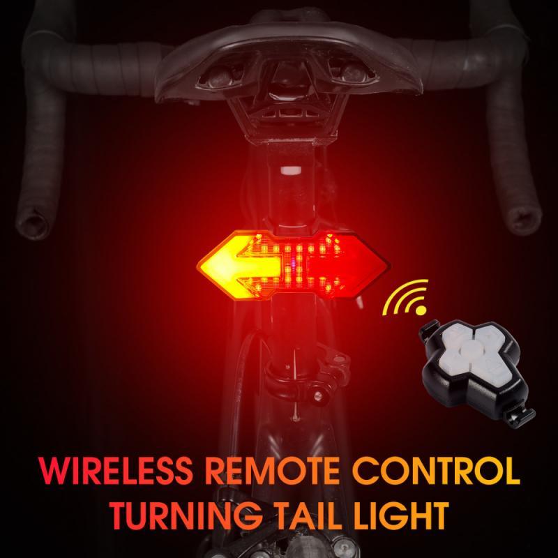Rechargeable Bike Tail Light Turn Signals Wireless Remote Control Mountain Smart Bike Taillight Waterproof Bicycle Flashing Ultra Bright Bike Light USB LED Bicycle Rear Light Waterproof Light 5 Light Mode Headlights - UrbanCycling.com