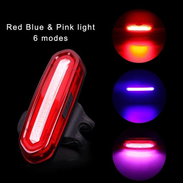 Rechargeable LED USB Mountain Bike Tail Light Taillight Safety Warning Bicycle Rear Light Bicycle Lamp Red High Intensity Rear LED Accessories Fits On Any Road Bikes Helmets - UrbanCycling.com
