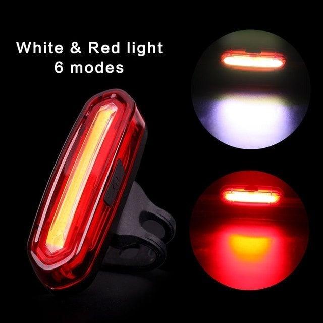 Rechargeable LED USB Mountain Bike Tail Light Taillight Safety Warning Bicycle Rear Light Bicycle Lamp Red High Intensity Rear LED Accessories Fits On Any Road Bikes Helmets - UrbanCycling.com