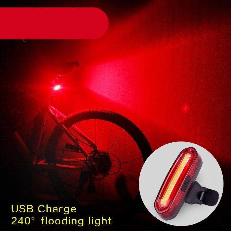 Rechargeable LED USB Mountain Bike Tail Light Taillight Safety Warning Bicycle Rear Light Bicycle Lamp Red High Intensity Rear LED Accessories Fits On Any Road Bikes Helmets - UrbanCycling.com