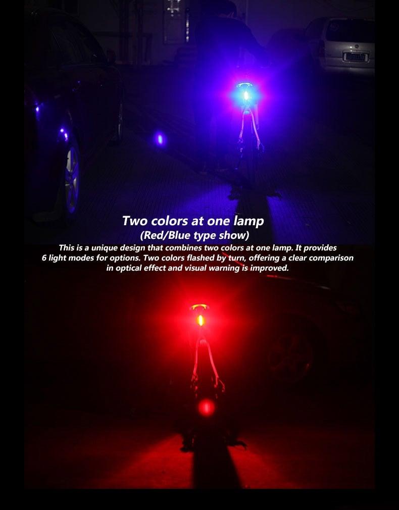 Rechargeable LED USB Mountain Bike Tail Light Taillight Safety Warning Bicycle Rear Light Bicycle Lamp Red High Intensity Rear LED Accessories Fits On Any Road Bikes Helmets - UrbanCycling.com