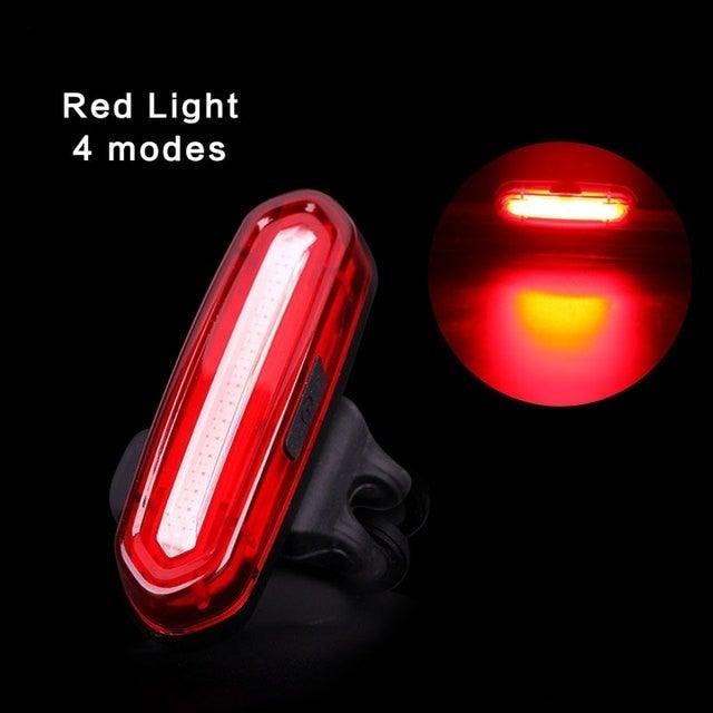 Rechargeable LED USB Mountain Bike Tail Light Taillight Safety Warning Bicycle Rear Light Bicycle Lamp Red High Intensity Rear LED Accessories Fits On Any Road Bikes Helmets - UrbanCycling.com