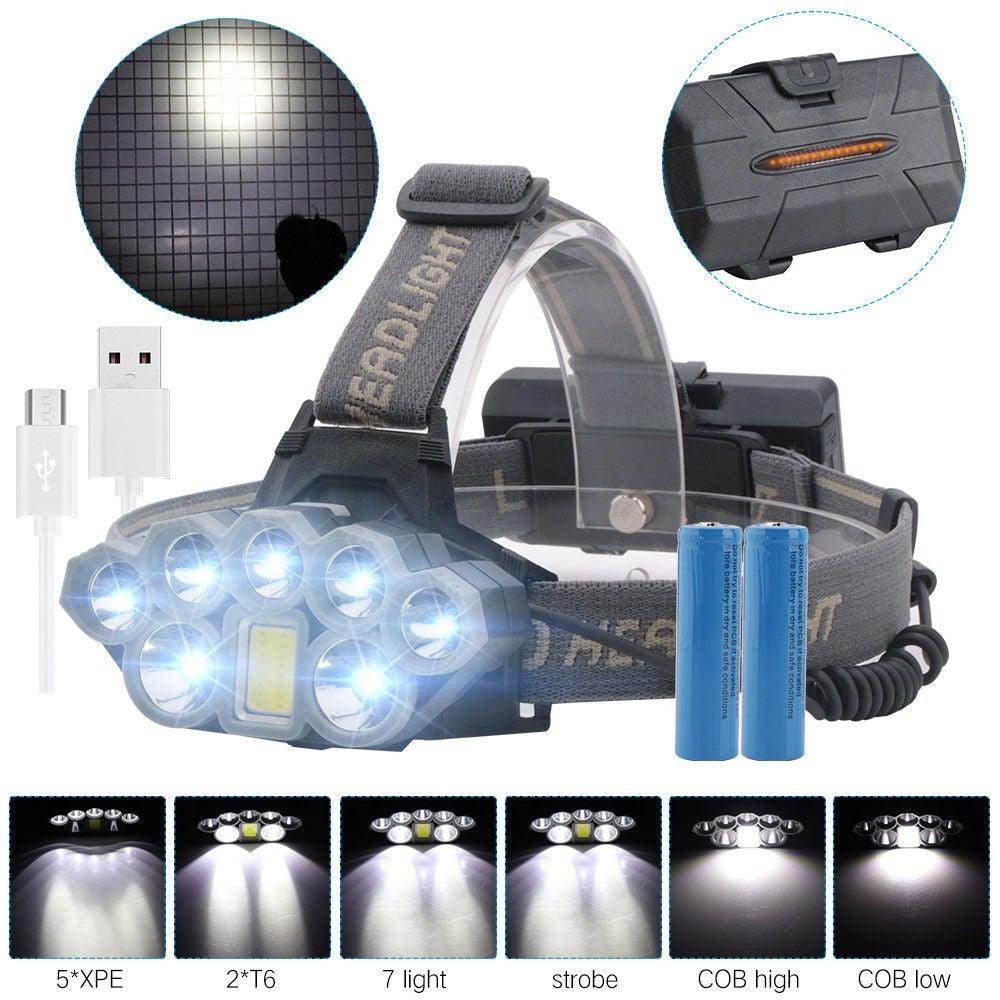 Rechargeable Ultra Bright Headlamp LED High Lumen Headlamp USB Waterproof Flashlight Outdoor Camping 6 Modes Headlight For Outdoor Camping Cycling Running Fishing. - UrbanCycling.com