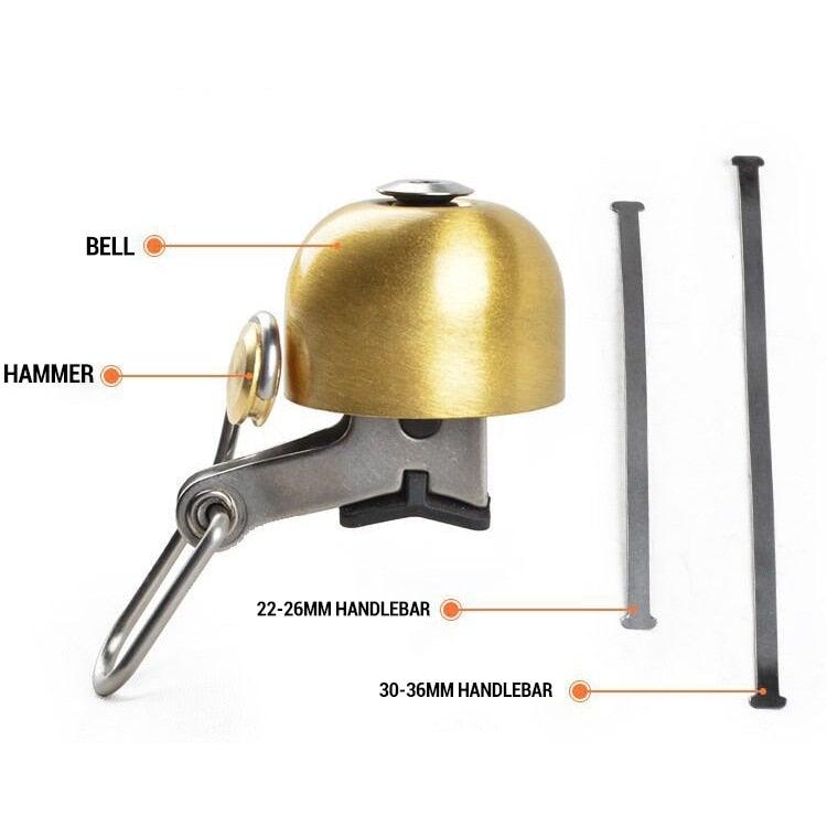 Retro Classical Bicycle Bell Clear Loud Sound Road Bike Folding Bikes Handlebar Copper Ring Horn Safety Warning Alarm Bike Bell Classic Bicycle Bell For Bike Ring Bell With Loud Sound Bells For Road Mountain Bike Handlebars Adults - UrbanCycling.com