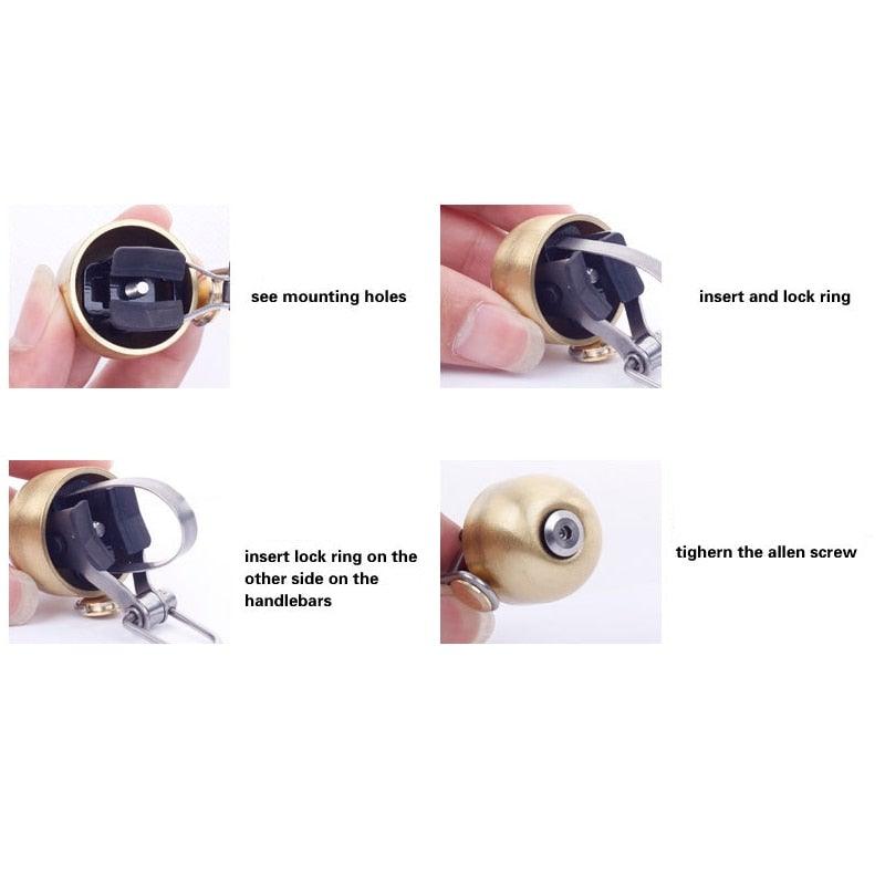 Retro Classical Bicycle Bell Clear Loud Sound Road Bike Folding Bikes Handlebar Copper Ring Horn Safety Warning Alarm Bike Bell Classic Bicycle Bell For Bike Ring Bell With Loud Sound Bells For Road Mountain Bike Handlebars Adults - UrbanCycling.com