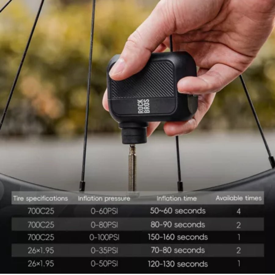 ROCKBROS 100PSI Mini Electric Bike Pump - UrbanCycling.com