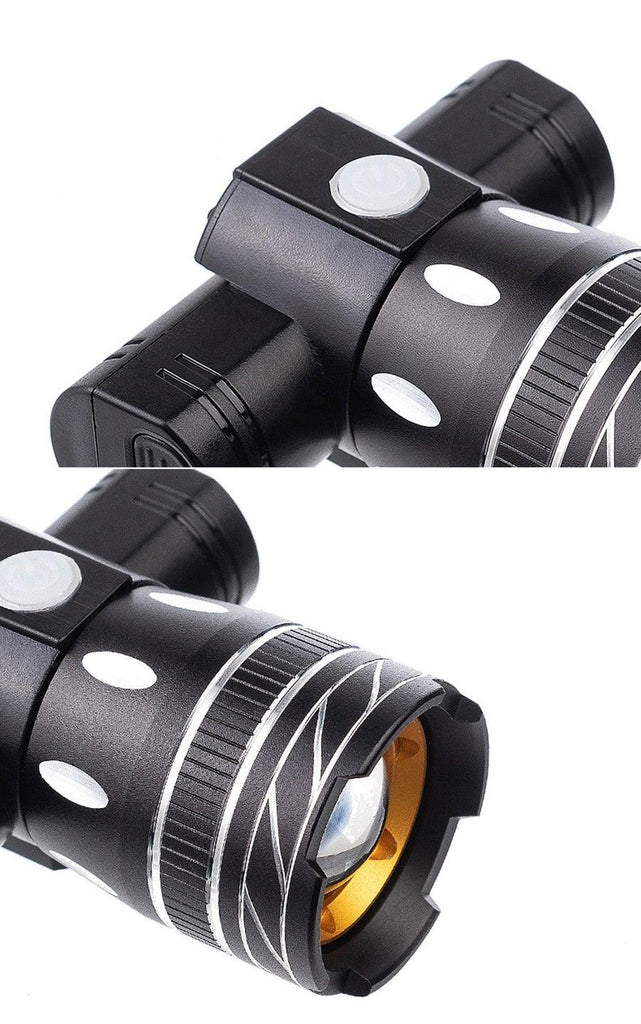 Rotatable Bicycle Light 800 Lumen Led Bike Headlight Zoom USB Rechargeable Aluminum Alloy Bike Lights Front And Back Powerful USB Rechargeable Bicycle Light Waterproof Bike Headlight Taillight 5000mAh - UrbanCycling.com