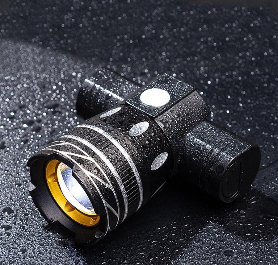 Rotatable Bicycle Light 800 Lumen Led Bike Headlight Zoom USB Rechargeable Aluminum Alloy Bike Lights Front And Back Powerful USB Rechargeable Bicycle Light Waterproof Bike Headlight Taillight 5000mAh - UrbanCycling.com