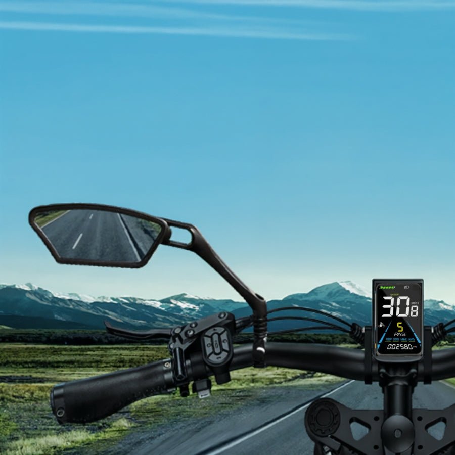 Rotating Handlebar Ebike Mirrors Pair (2) - UrbanCycling.com