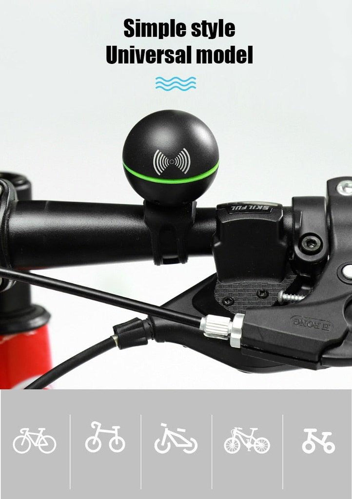 Round Modern Bicycle Bell Electric Bike Horn Loud 130db Sound Signal 3 Ringtones Little Black Ball Water Proof Accessories 3 Sound Modes Loud Horn Waterproof Bicycle Bell For Handlebar Bicycle Horn - UrbanCycling.com