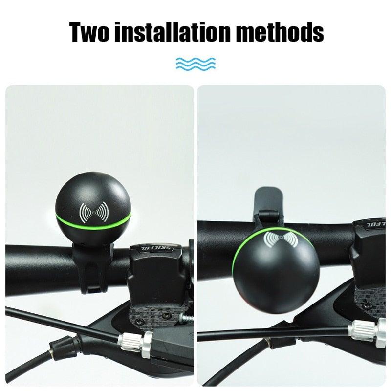 Round Modern Bicycle Bell Electric Bike Horn Loud 130db Sound Signal 3 Ringtones Little Black Ball Water Proof Accessories 3 Sound Modes Loud Horn Waterproof Bicycle Bell For Handlebar Bicycle Horn - UrbanCycling.com