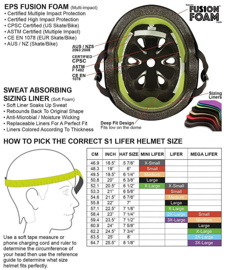 S1 Lifer Helmet - Black Matte/Checkers - UrbanCycling.com