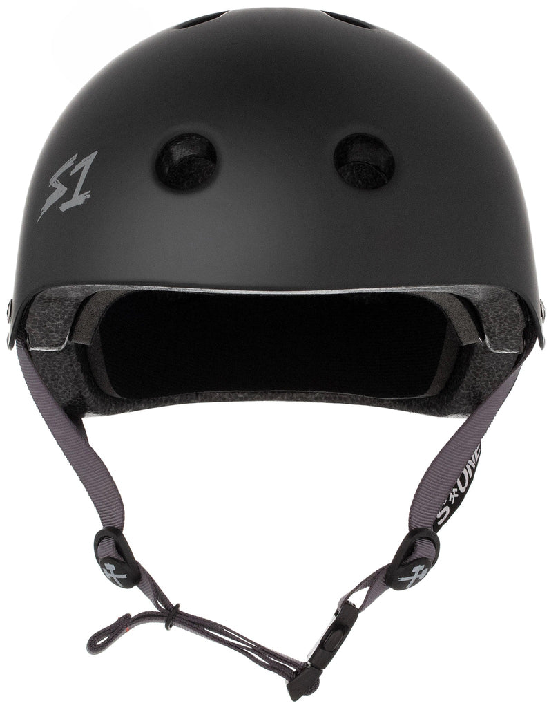 S1 Lifer Helmet - Black Matte/Grey Straps - UrbanCycling.com