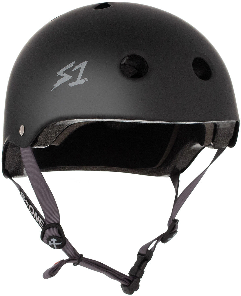 S1 Lifer Helmet - Black Matte/Grey Straps - UrbanCycling.com