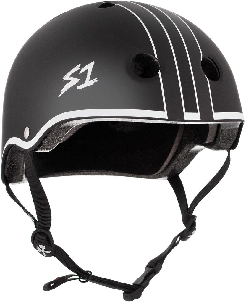 S1 Lifer Helmet - Black Matte/White Outline - UrbanCycling.com