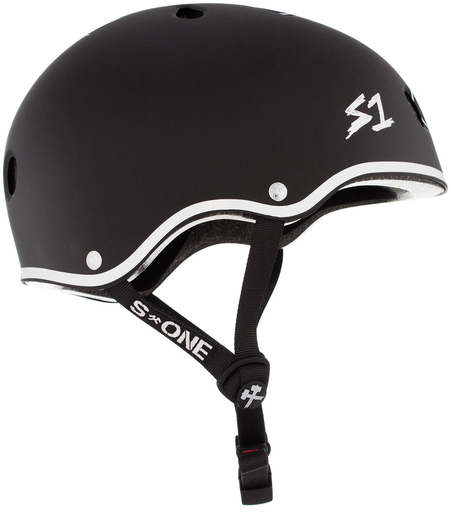 S1 Lifer Helmet - Black Matte/White Outline - UrbanCycling.com