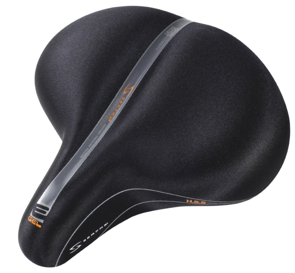 Serfas EG - 8966E E - GEL® Cruiser Elastomer Rear Suspension Saddle w/ Lycra Cover - UrbanCycling.com