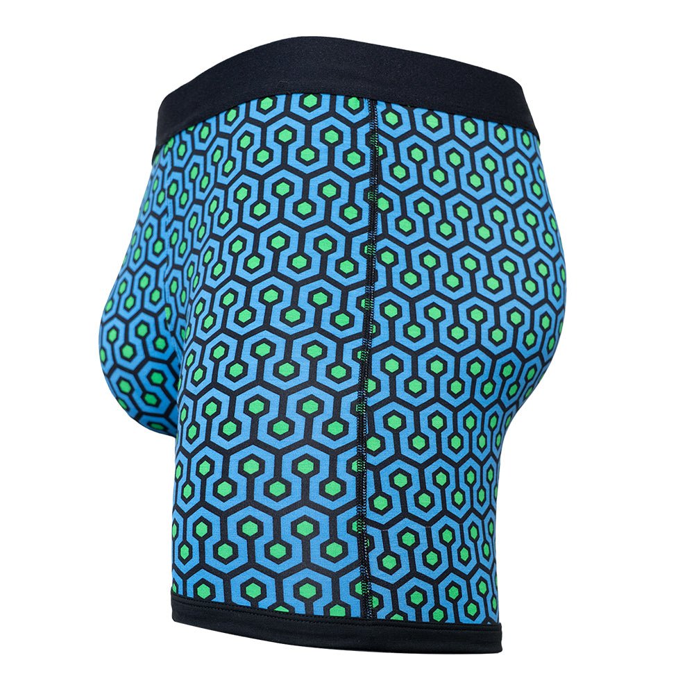 SHEATH 4.0 Bamboo Hexagon Men's Dual Pouch Boxer Brief - UrbanCycling.com