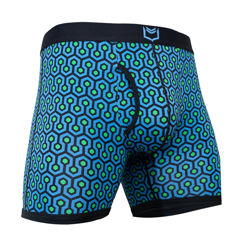 SHEATH 4.0 Bamboo Hexagon Men's Dual Pouch Boxer Brief - UrbanCycling.com