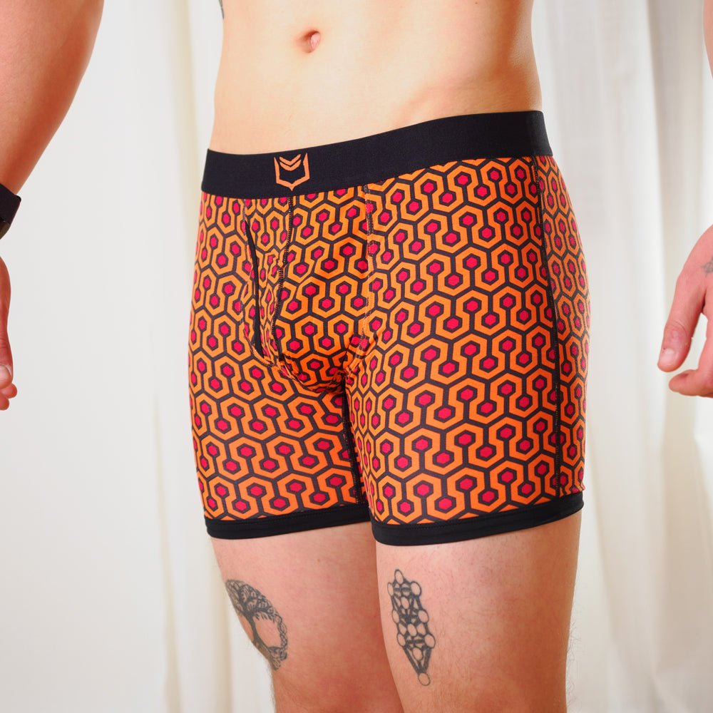 SHEATH 4.0 Bamboo Hexagon Men's Dual Pouch Boxer Brief - UrbanCycling.com