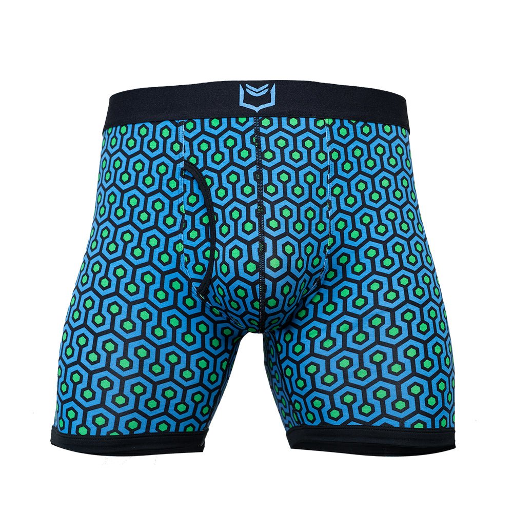 SHEATH 4.0 Bamboo Hexagon Men's Dual Pouch Boxer Brief - UrbanCycling.com