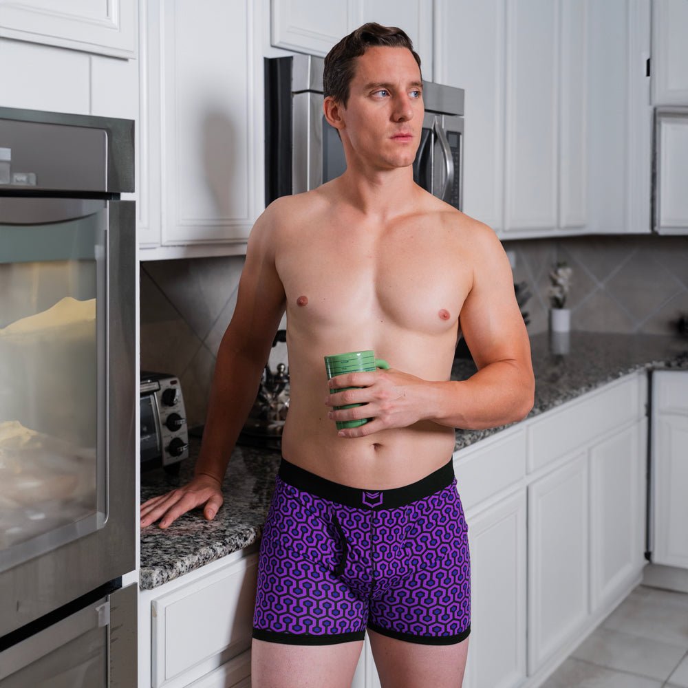 SHEATH 4.0 Bamboo Hexagon Men's Dual Pouch Boxer Brief - UrbanCycling.com