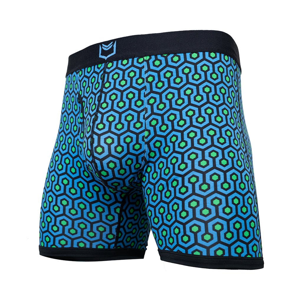 SHEATH 4.0 Bamboo Hexagon Men's Dual Pouch Boxer Brief - UrbanCycling.com