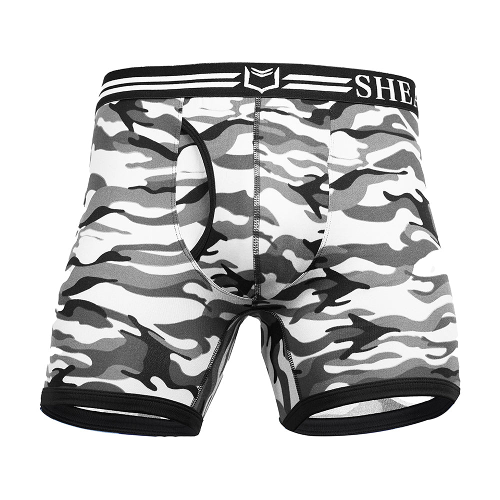 SHEATH 4.0 Polyester Camo Men's Dual Pouch Boxer Brief - UrbanCycling.com