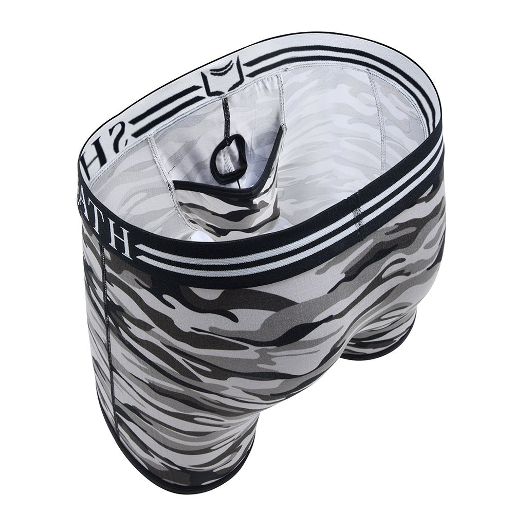 SHEATH 4.0 Polyester Camo Men's Dual Pouch Boxer Brief - UrbanCycling.com