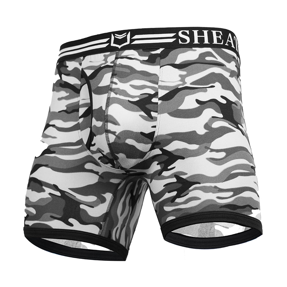 SHEATH 4.0 Polyester Camo Men's Dual Pouch Boxer Brief - UrbanCycling.com