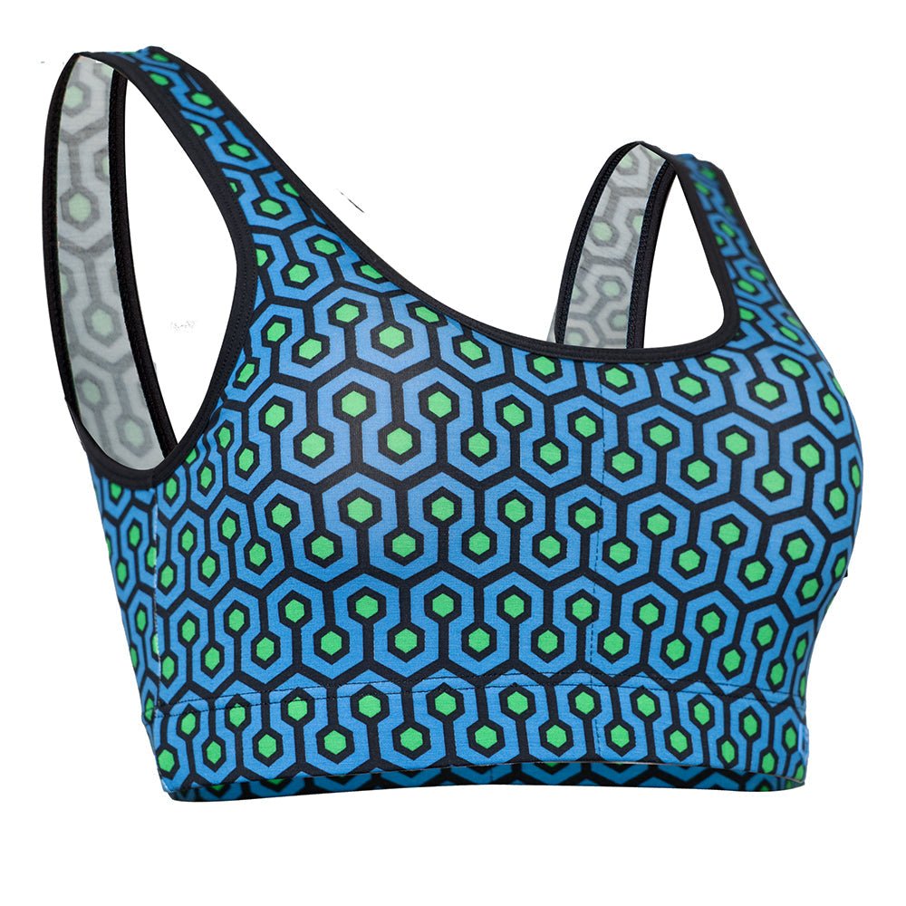 SHEATH Bamboo Hexagon Padded Comfort Bralette - UrbanCycling.com