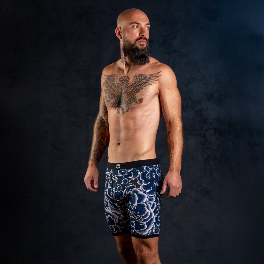 SHEATH V Bamboo Trametes Men's 8" Sports Performance Boxer Brief - UrbanCycling.com