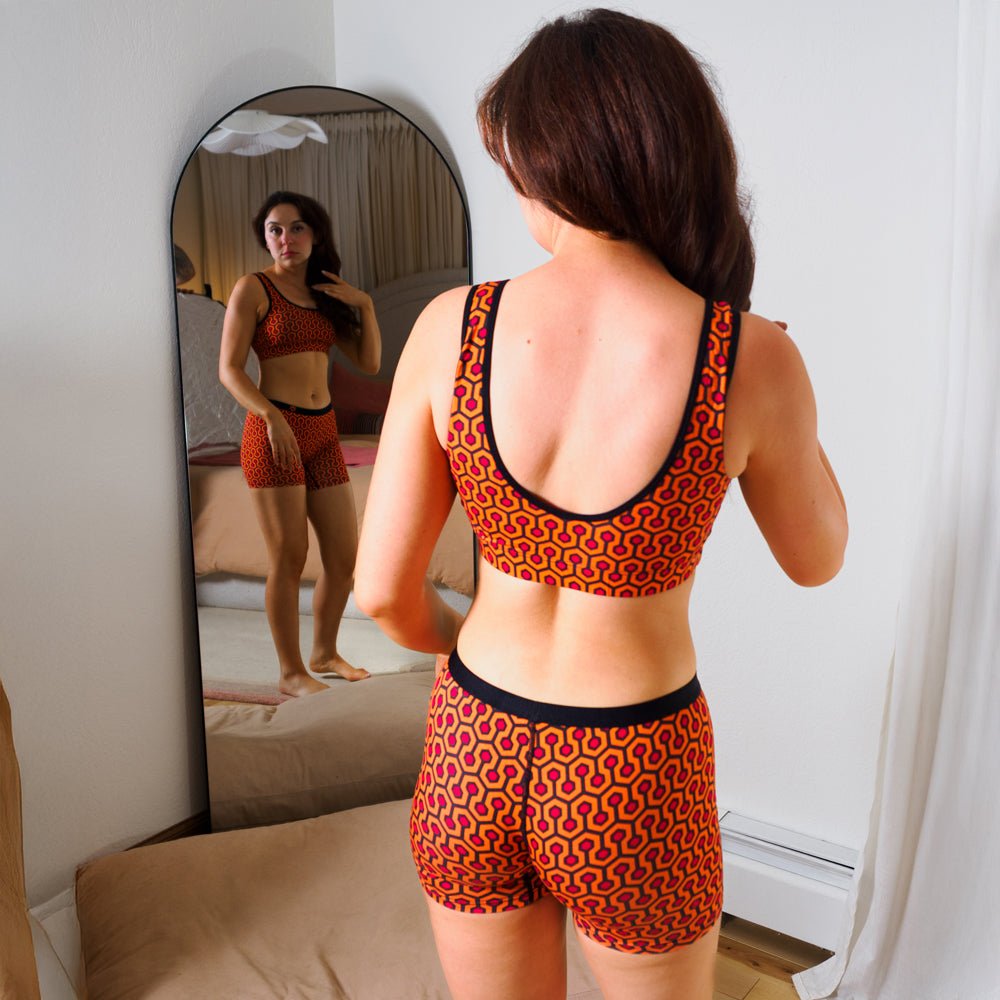 SHEATH Women's Bamboo Hexagon Long Leg Boxer Brief - UrbanCycling.com