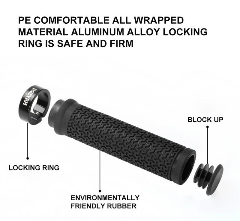 Shock Absorption Mountain Road Cycling Bike Bicycle Handlebar Cover Grips Smooth Soft Rubber Anti - slip Handle Grip Lock Bar End Premium Bike Handlebar Grips Single Lock - on Bike Grips Professional Mountain Bicycle Handlebar Locking Grips - UrbanCycling.com