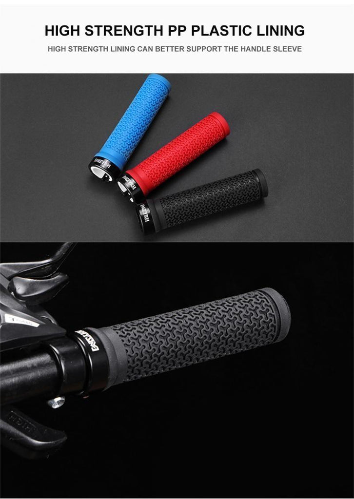 Shock Absorption Mountain Road Cycling Bike Bicycle Handlebar Cover Grips Smooth Soft Rubber Anti - slip Handle Grip Lock Bar End Premium Bike Handlebar Grips Single Lock - on Bike Grips Professional Mountain Bicycle Handlebar Locking Grips - UrbanCycling.com