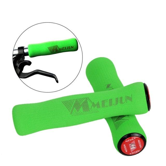 Silicone Bike Bicycle Grips Sponge Handlebar Soft Ultralight Grips Brake Grips Silicone Glove Handle Soft Sponge Non - Slip Bicycle Handle With End Holding Shock Resistance Absorbent Comfortable Design - UrbanCycling.com